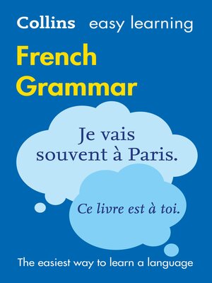 Easy Learning French Grammar - ebook